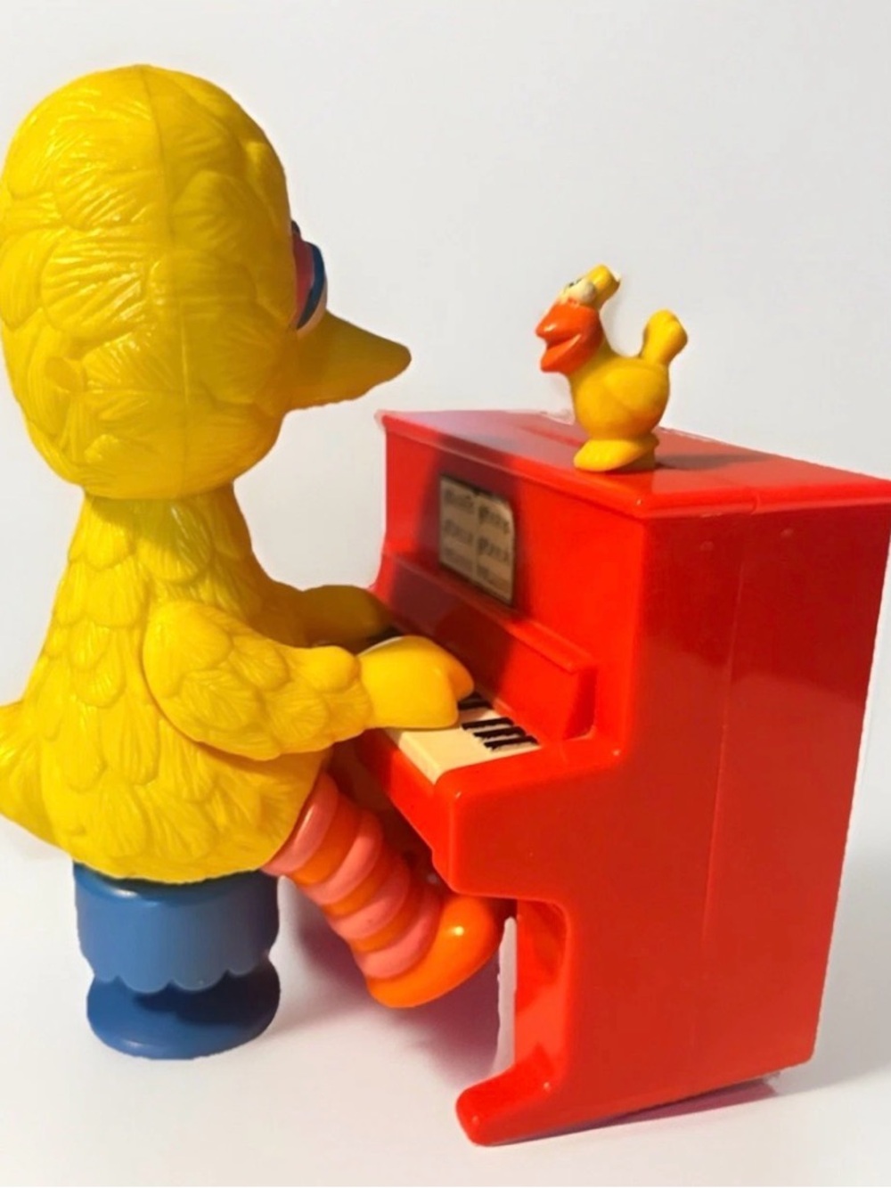 Vintage ILLco Big Bird Sesame Street Wind-up Musical Piano,
EUC